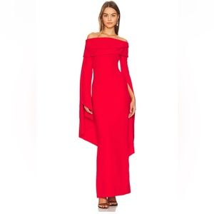 Solace London Arden Dress | Red Maxi Dress
